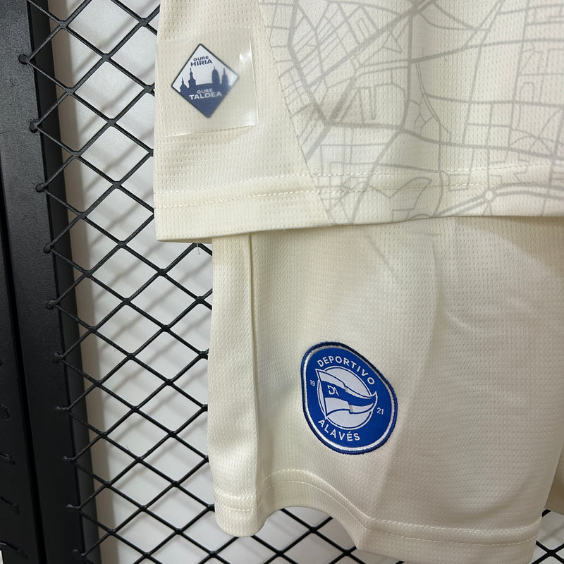 Camiseta y Pantalones para niños Deportivo Alavés Away 24/25