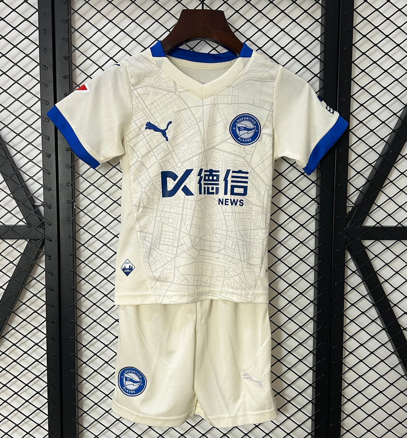 Camiseta y Pantalones para niños Deportivo Alavés Away 24/25
