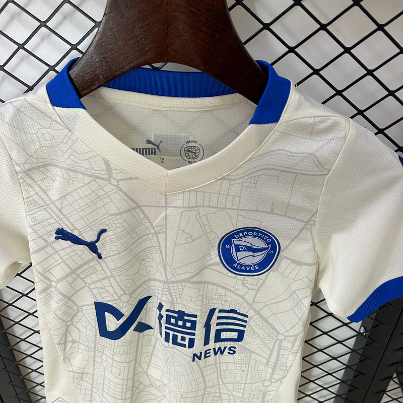 Camiseta y Pantalones para niños Deportivo Alavés Away 24/25