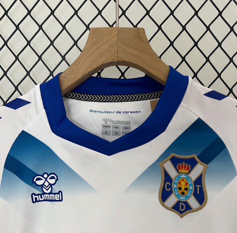 Camiseta y Pantalones para niños CD Tenerife Home 24/25 -  Con Parche LaLiga